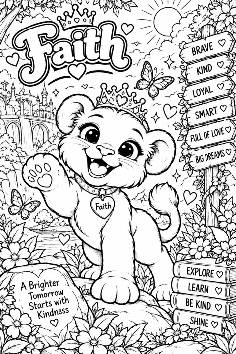 Faith coloring page
