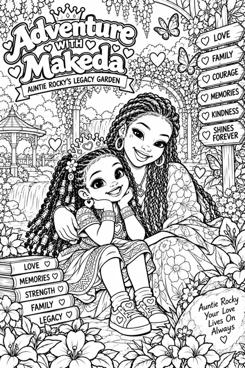 Auntie Rocky's legacy garden coloring page