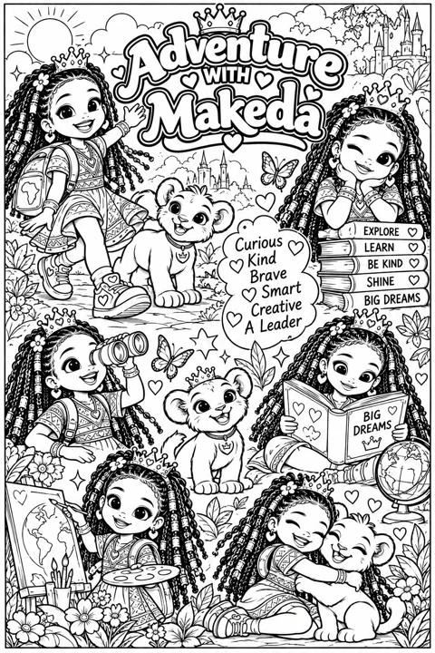 Big dreams coloring page