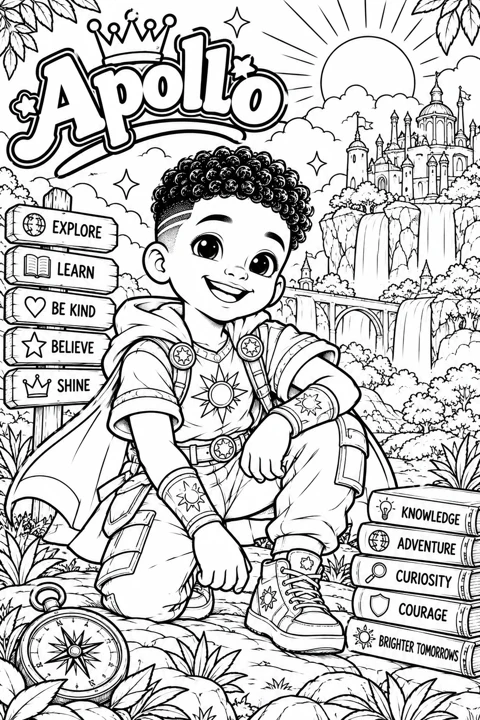 Apollo coloring page