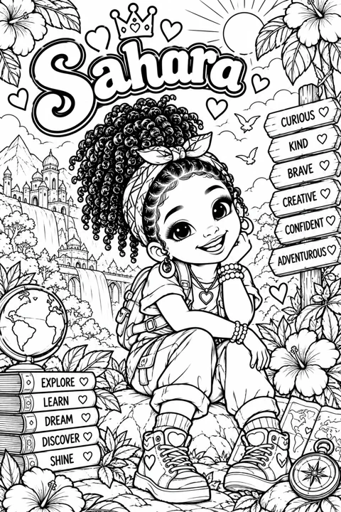 Sahara coloring page