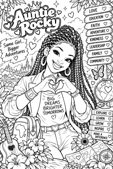 Auntie Rocky coloring page